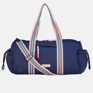 Wildfox Dark Blue Travel Bag with Multicolor Straps